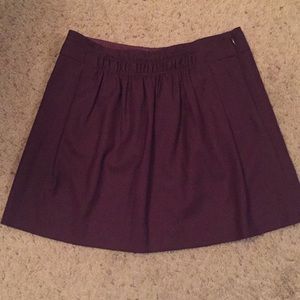 Plum J. Crew pleated wool skirt - size 8